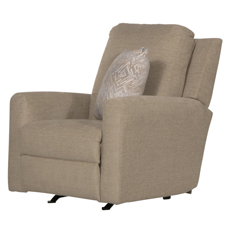 Eastin Upholstered Recliner, Putty, Manual