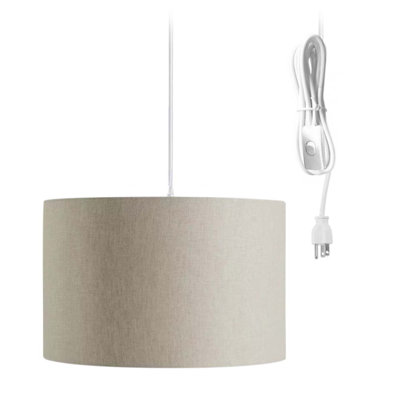 Luminaire suspendu tambour 1 lumière Hinatea