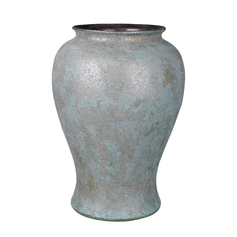 Porcelain China Jar, 12.5" H x 9.5" W x 9.5" D