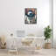 Iconic Retro Sci-Fi Space Robot bleu blanc-66843635-66848457