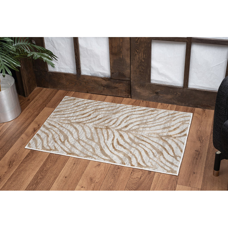 Elegance Gold  Area Rug, Rectangle 5'3" x 7'3"
