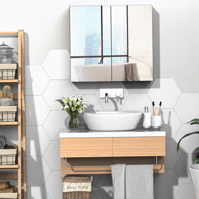 Rangement mural 24 po x 22 po pour armoire de salle de bain avec miroir