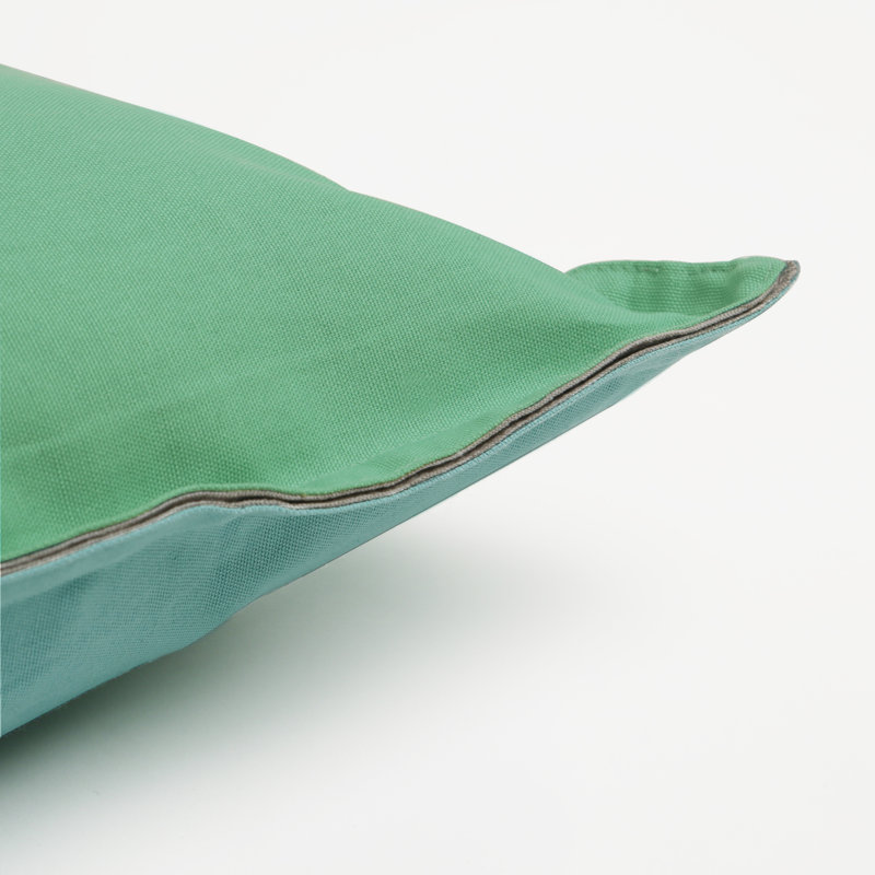  Housse de coussin en toile Canvas, Vert/bleu