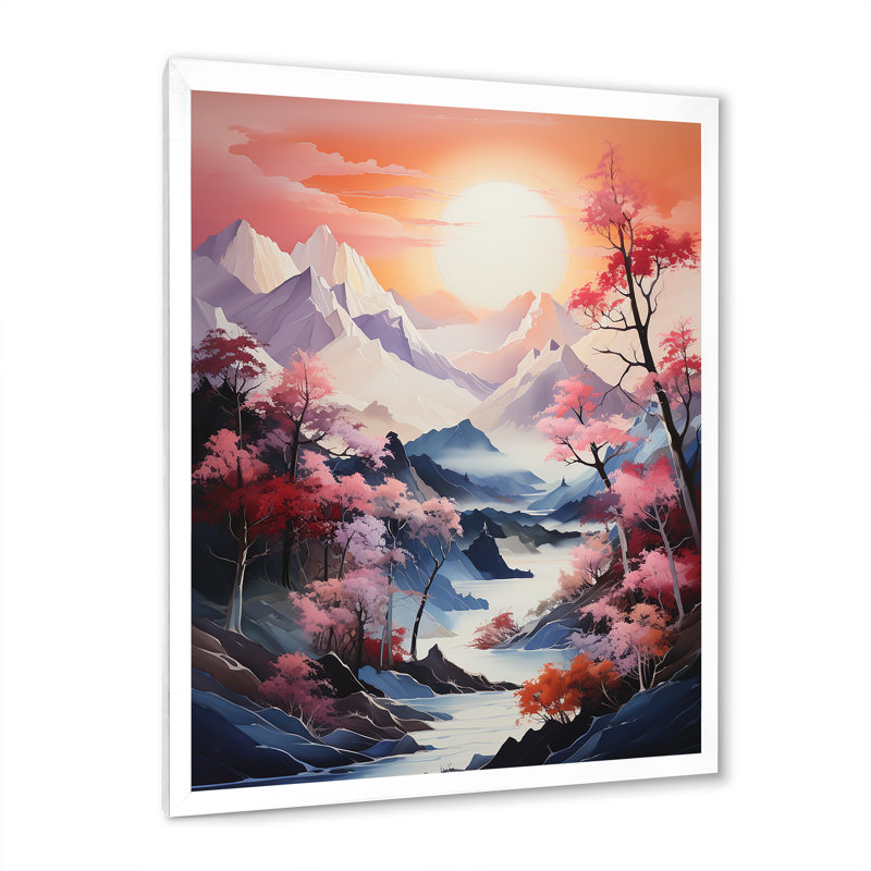 Fantasy Mountain Dreams I, Cadre photo blanc, H 44 po x l 34 po x P 1,5 po