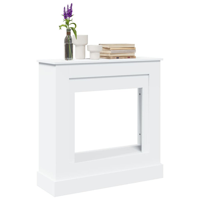 Fireplace Surround 35.4X11.8X35.4" Engineered Wood, White