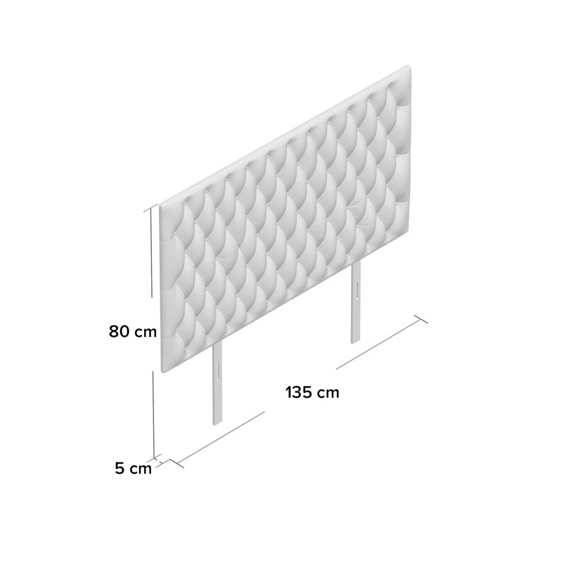 Campiglia Upholstered Headboard, Granite, Single (3')