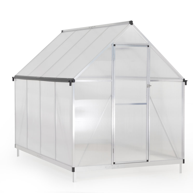 Serre en polycarbonate, H 68,9 po x l 70,5 po x P 88,5 po, Argent argent