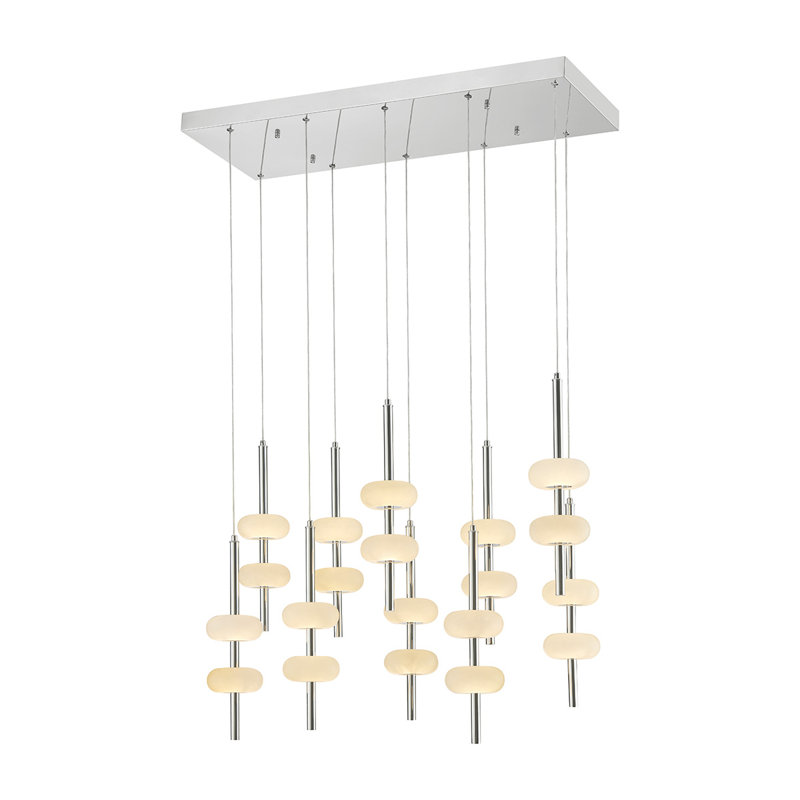 Double Spanish Alabaster Rectangular Chandelier