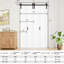 Pas de panneaux d'assemblage, double porte de grange pliante double en bois manufacturé blanc avec portes de placard avec quincaillerie-98430394-124910213