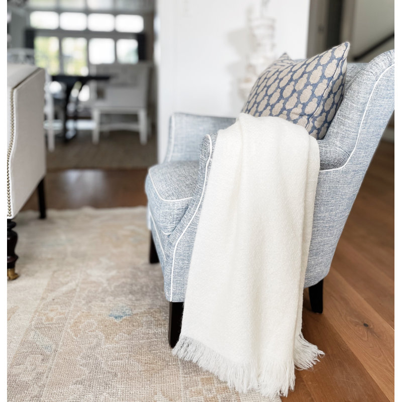 Hand Woven Blanket, Cream