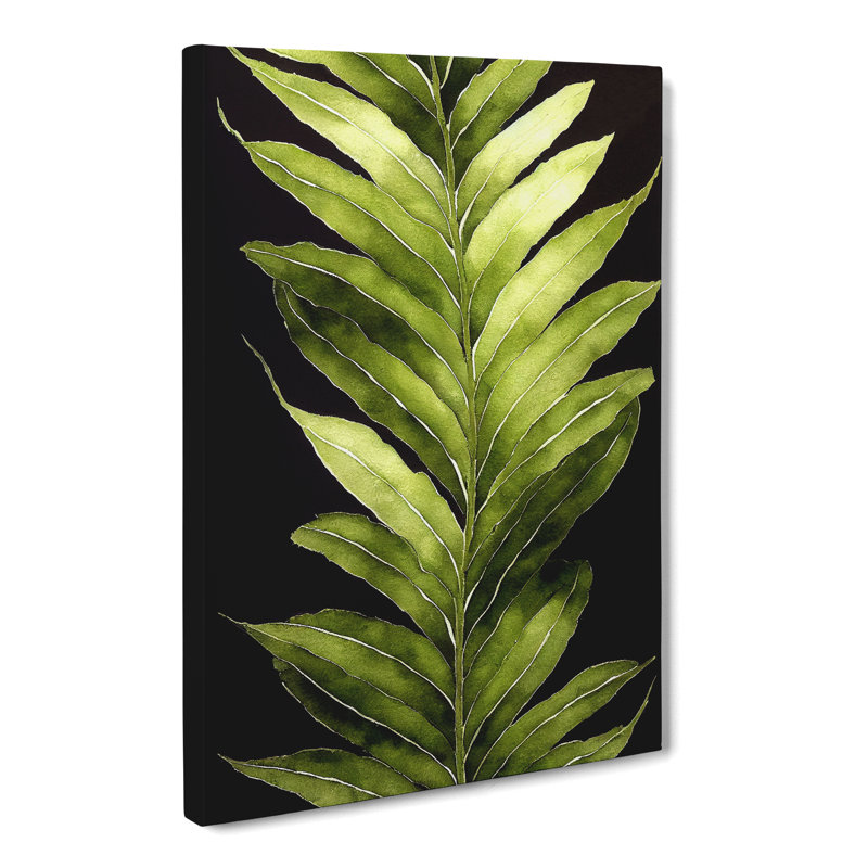 Watercolour Fern Leaf Vol.2 - Wrapped Canvas, 60cm H x 40cm W x 3cm D