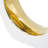 11X3.1X12" Round Vase,White/Gold