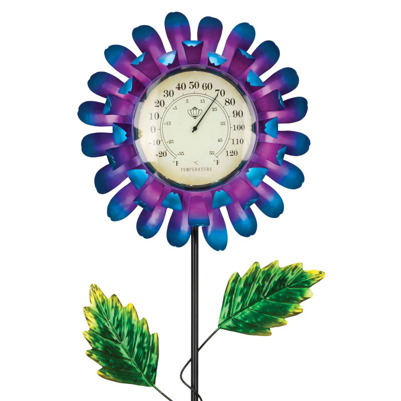 Thermomètre à piquet solaire, Mauve