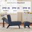  Chaise d'appoint rembourrée de 25,98 po de largeur avec dossier réglable et repose-pieds (ensemble de 3)-353944212-353944214