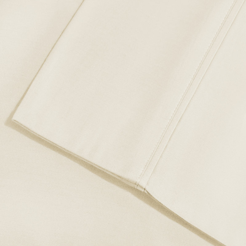 Stone Twin Cotton Blend Wrinkle-Resistant Sheet Set