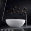 65.2 Inch Freestanding Solid Surface Soaking Bathtub For Bathroom-125225621