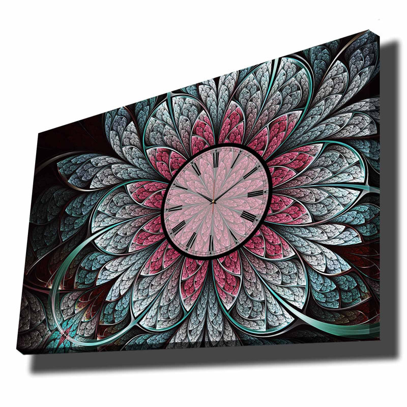Horloge murale élégante en toile 27,6 po x 39,4 po | Toile 100% suède avec cadre 100% bois (épaisseur: 1,1 pouce) | Parfait pour la décoration intérieure, garde-temps élégant pour le salon et le bureau, design unique
