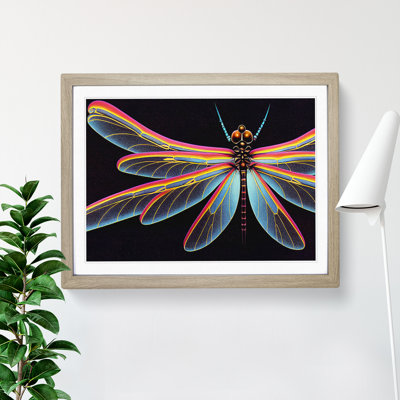 Chrome Dragonfly - Framed Print