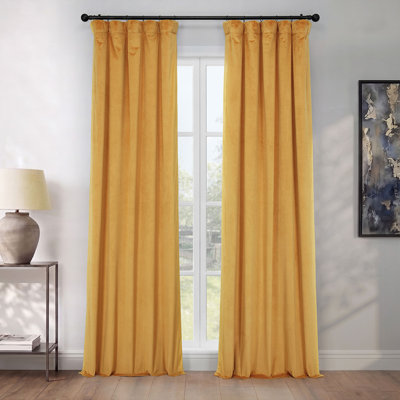 Matra Plush Velvet Room Darkening Curtain Panel