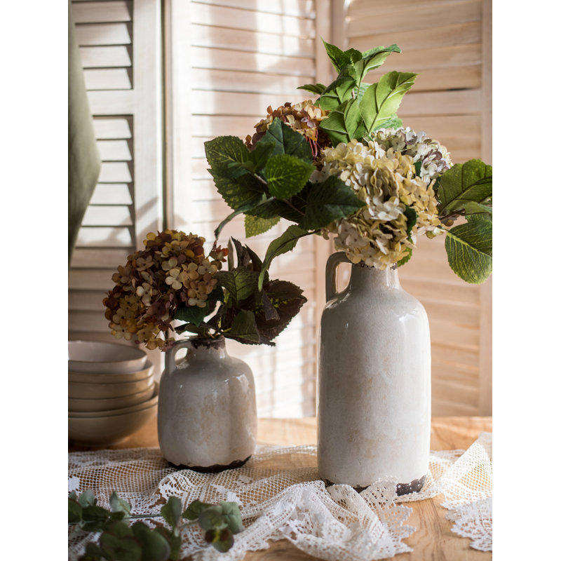 Aleksei Handmade Ceramic Table Vase, 12.2"
