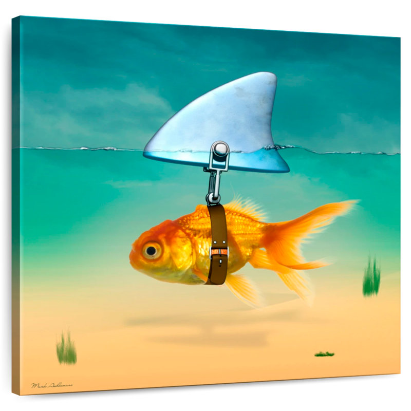 Ketti Fish Shark, 36" H x 36" W