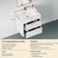 Meuble-lavabo mural 24 po avec lavabo, meuble de rangement flottant pour salle de bain avec comptoir en résine de pierre et tiroirs à fermeture en douceur-1813700-1813755-1813753