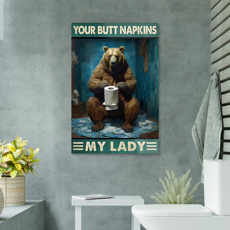 Ours avec vos serviettes My Lady, H 20 po x l 16 po x P 1,25 po