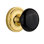 Classic Rosette with Black Porcelain Door Knob