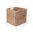 Two 12-Inch Square Handmade Wicker Baskets - Foldable Storage Bins with Handles