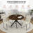 43.5 Inch Round Dining Table Set For 4, 5-piece Wooden Table With Metal Leg Dining Chairs, Mid Century Modern Small Coffee Set For Dining Room Kitchen Apartment-1246666937-1246666936