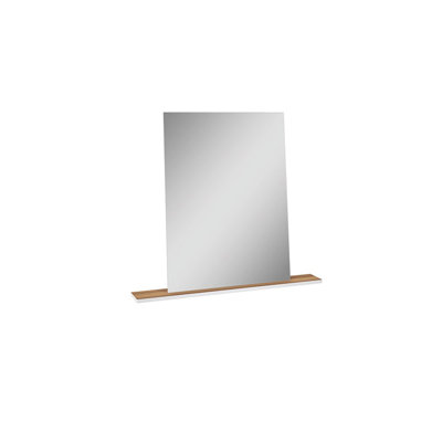 Arcisz Glass Flat Wall Mirror with Shelves
