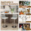 Nareli Swivel Upholstered Faux Leather Adjustable Height Bar Stool with Iron Frame