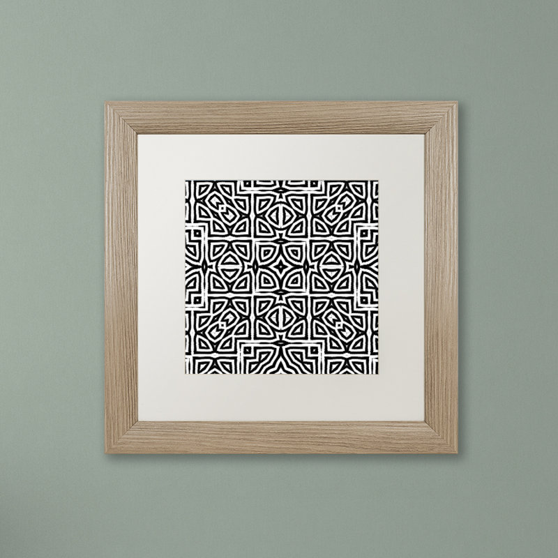 «Alhambra» par Jadaya, impression encadrée, H 11 po x l 14 po x P 0,5 po, Blanc, Toile avec cadre argenté