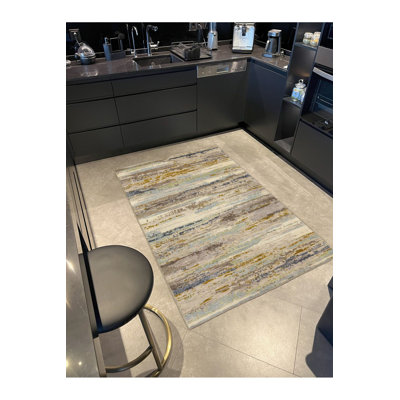 Tapis tissé lavable à la machine en paille
