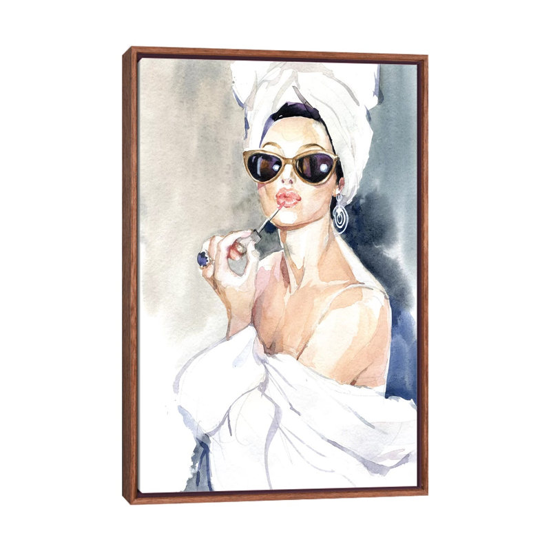 Avant le miroir de Marina Ignatova - reproduction d'art, Pas de tapis, H 40 po x l 26 po x P 1,5 po