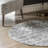 Deedra Modern Abstract Power Loom Performance Gray/White Rug-1674034644