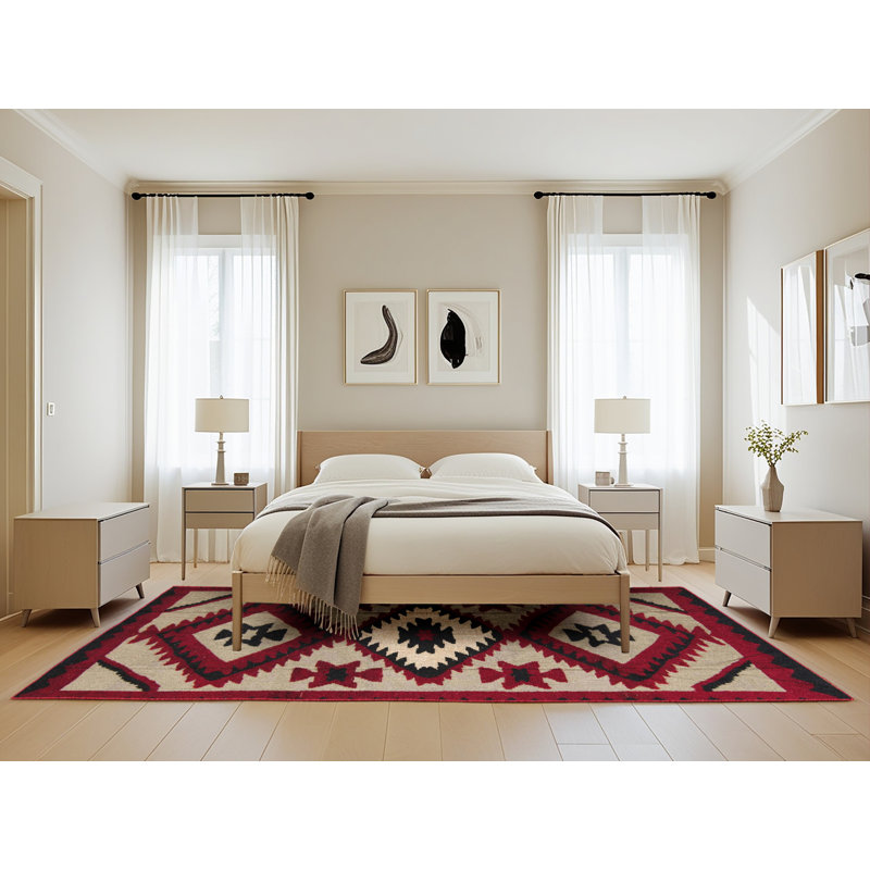 Tapis abstrait à motifs abstraits moderne 5006, Rectangle de 5 pi x 8 pi