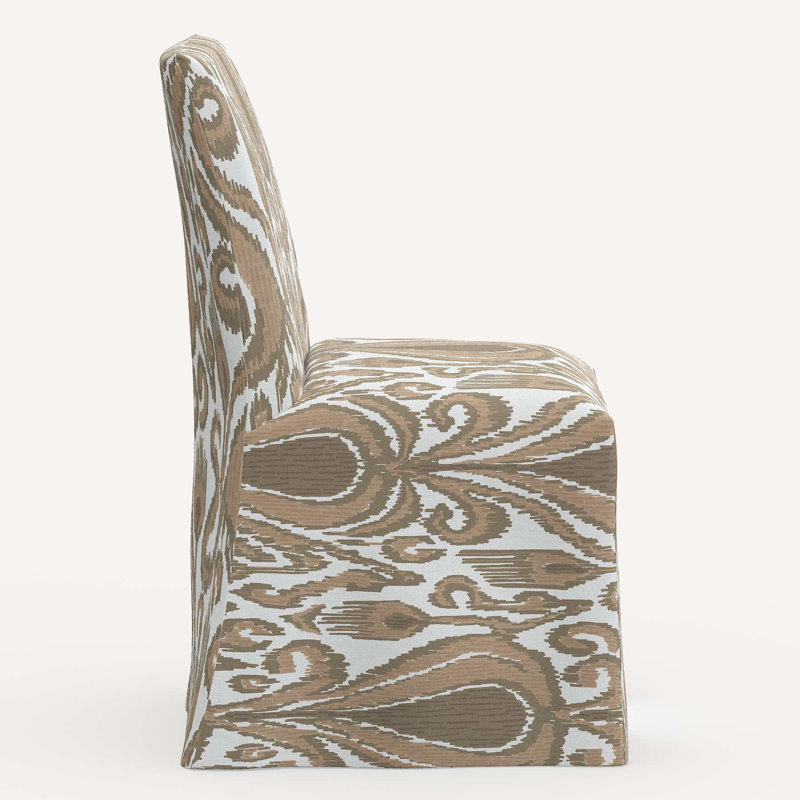 Sadia Slipcover Chair, Jr Fergana Clay Paisley Linen