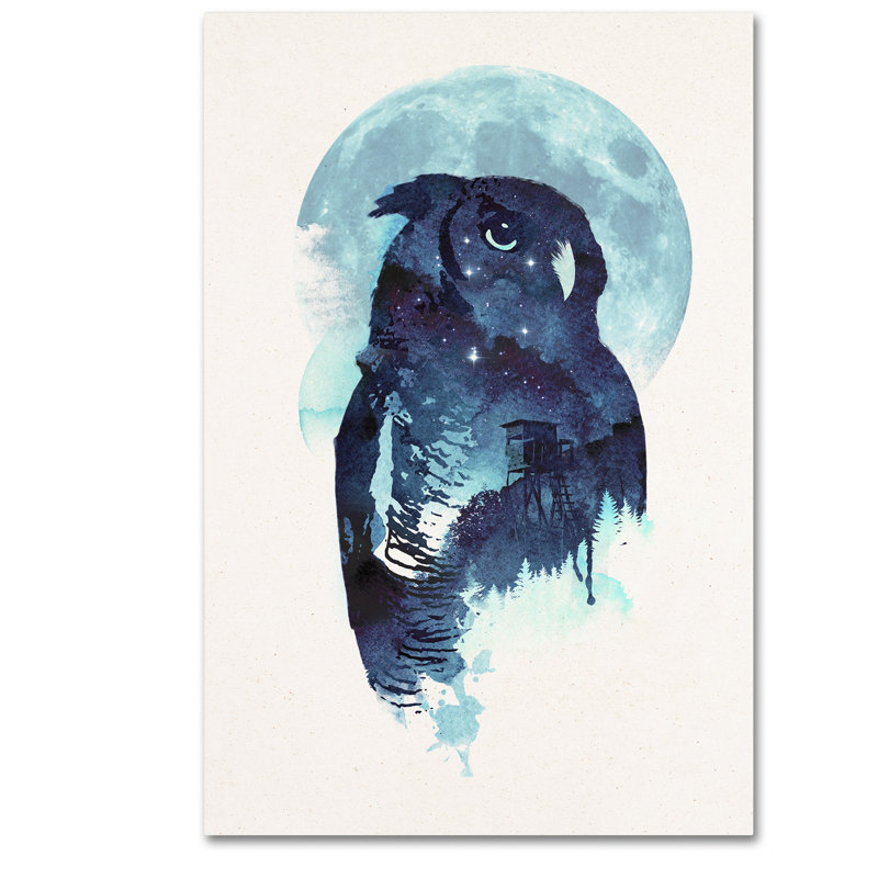 « minuit hibou » par robert farkas, impression, H 19 po x l 12 po x P 2 po