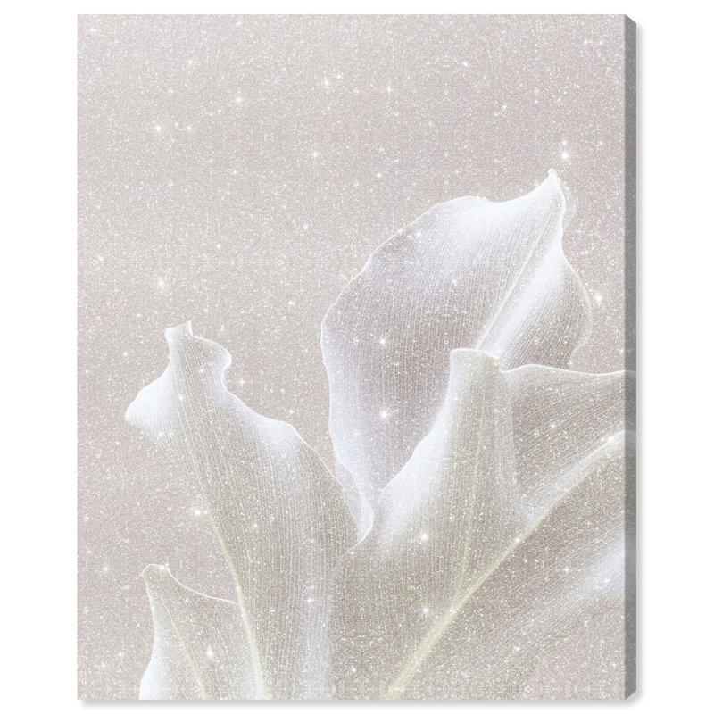 Silk Foliage I Canvas Abstract Print by Oliver Gal, Black Frame, 16 x 20, 20"H x 24"W, Gallery Wrapped