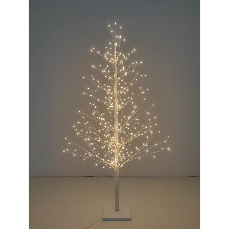 White Birch Tree with 349 LED Lights Indoor Use Only, 47.24"
