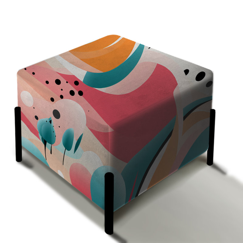 Poupart Bubblegum Mirage - repose-pieds carré géométrique