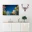 Stars Above A Colourful Forest In Abstract - Wrapped Canvas-55339498