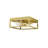 Transitional 2 Light Gold Square Flush Mount-1976606641