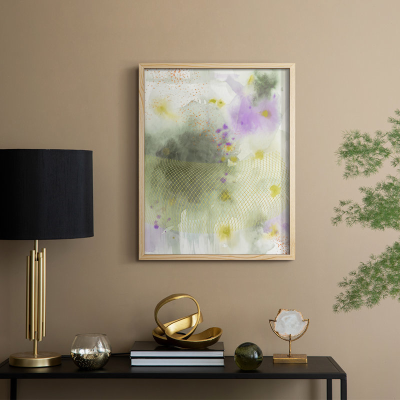 «Veil Of Sunshine II», reproduction encadrée - bois massif, Naturel, H 15 po x l 12 po