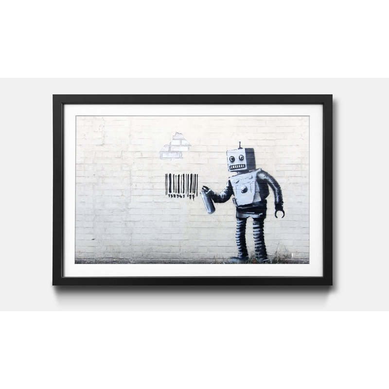 Streetart No.12 by Banksy - Single Picture Frame Print, 44cm H x 64cm W x 2.2cm D