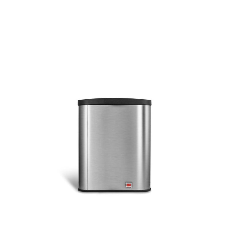 Poubelle en acier inoxydable à capteur de mouvement de 2,1 gallons Ninestars 8L (rectangulaire, argent)