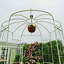 Arche de jardin en acier galvanisé de style cage à oiseaux avec finition thermolaquée pour les mariages