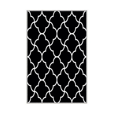 Luxurious Woven Carpet 5.2 x 7.5 ft, 100% Polyester, 0.4 in Pile Height | Antibacterial, Non-Slip PVC Dot Underside, Machine Washable | Elegant 3D Digital Print Design, Perfect for Living Room & Bedroom Décor