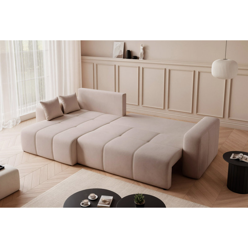 4 Seater Sofa Bed, Beige